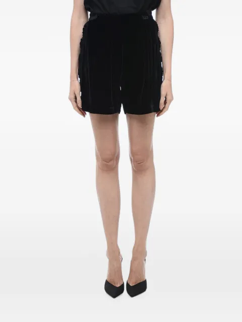 Matimì embroidered-details velvet shorts Black BERMUDANIGHTBLACK