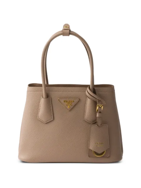 Prada double Saffiano leather mini-bag Brown 1BA497VOOO2A4A