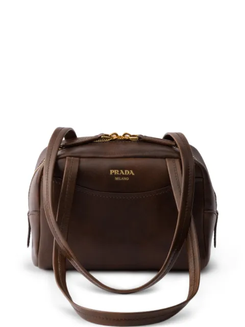 Prada carry antiqued leather top-handle mini-bag Brown 1BB167VOOO2ZQ6