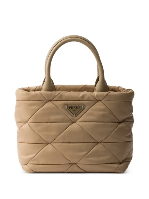 Prada small padded Re-Nylon tote Neutrals 1BG373VB9MRDJN