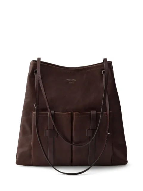 Prada Route large leather bag Brown 1BC293VOOO2G6F