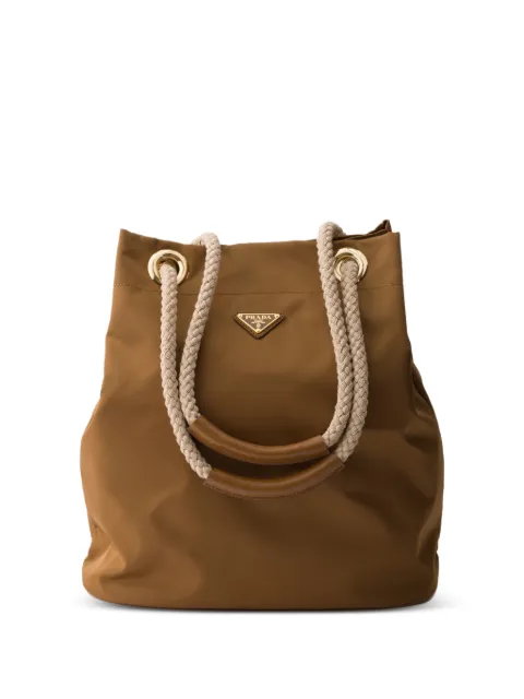 Prada Mariner large Re-nylon bucket bag Brown 1BE093VOOO2HG8