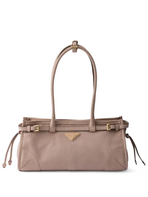 Prada Bonnie medium nubuck leather handbag Neutrals 1BA426VMOM2GB8