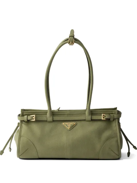 Prada Bonnie medium nubuck leather handbag Green 1BA426VMOM2GB8