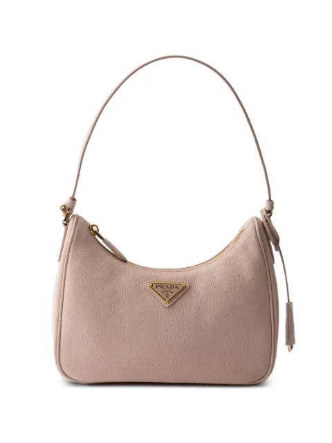 Prada Re-Edition 2005 nubuck and Saffiano leather mini-bag Pink 1N204W2G63