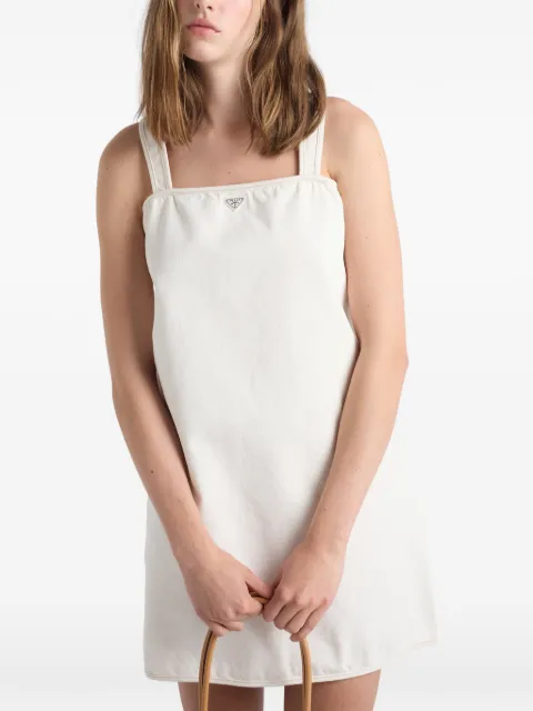 Prada old denim mini-dress White GFA147SOOO1954
