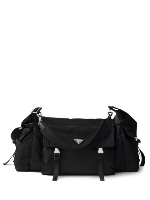 Prada Re-Nylon and leather duffel bag Black 2VC057VOOO2DW3