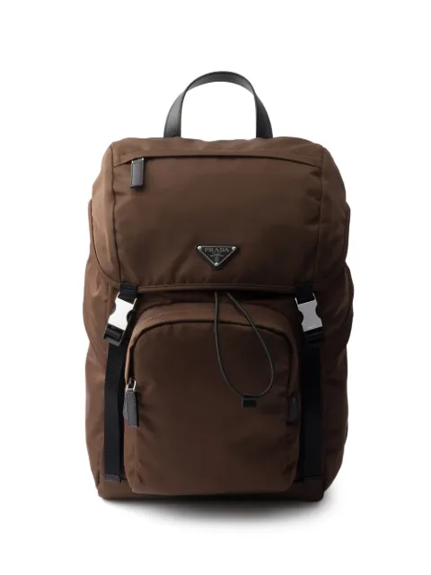 Prada Re-nylon and Saffiano leather backpack Brown 2VZ135VHOL2DMG