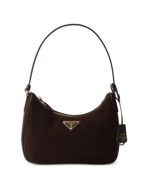 Prada Re-Edition 2005 suede mini-bag Brown 1N204W2G64