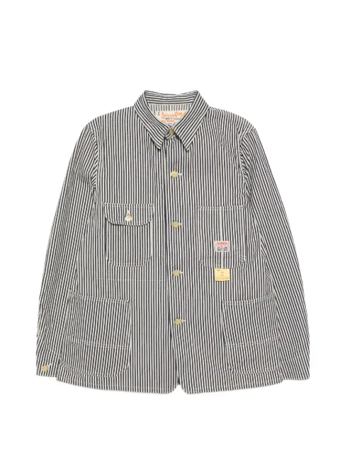 Sugar Cane Jeans striped denim jacket Blue SC15656421