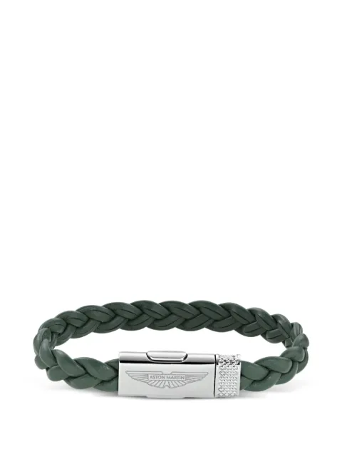 Aston Martin Watches braided leather bracelet Silver MJITS6BM048