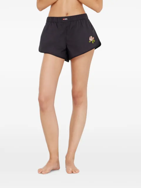 Diesel cotton boxers with floral embroidery Black A239280KNCV