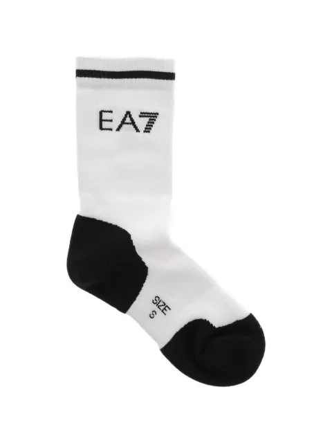 Emporio Armani EA7 logo-print terry socks White 245022CC99954510