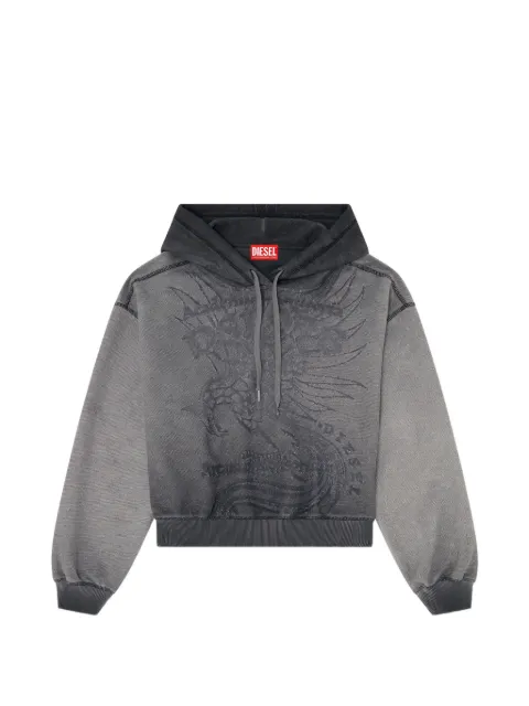 Diesel hoodie with dévoré print Grey A240790IKBV