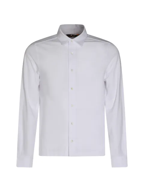K-Way long-sleeve button-down cotton shirt White K2144FW001