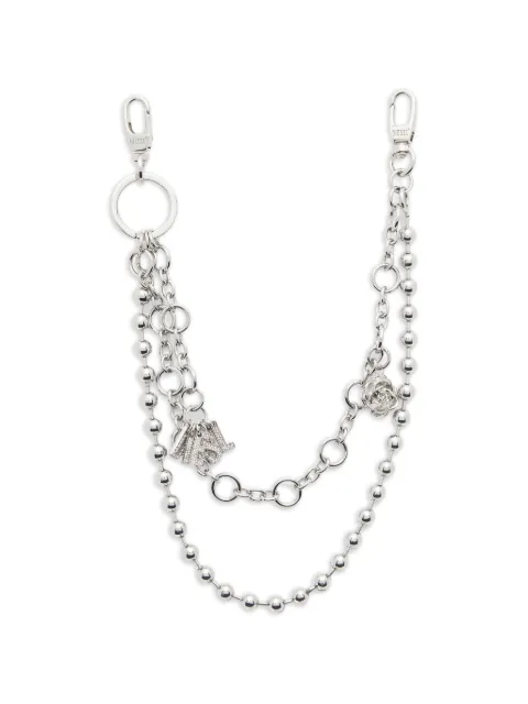 Diesel multi-strand charm keyring Silver X10871P9132