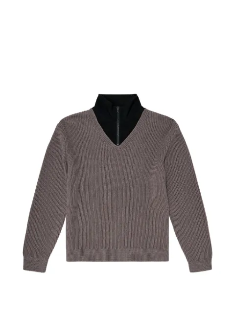 Diesel half-zip sweater with layered neckline Grey A230830KNBV