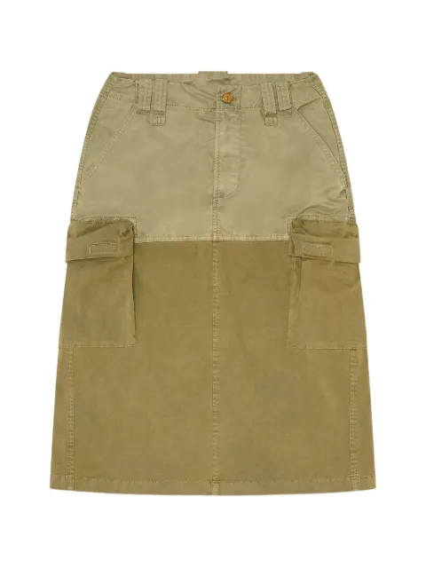 Diesel cargo midi skirt in cotton and nylon Green A233750CJCH