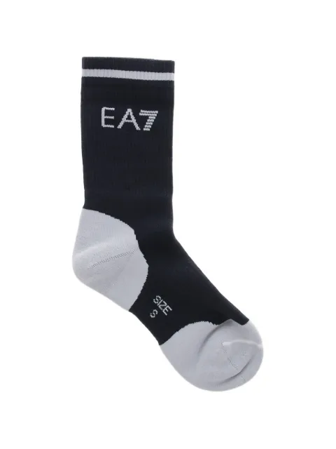Emporio Armani EA7 logo-knit socks Black 245022CC99900936