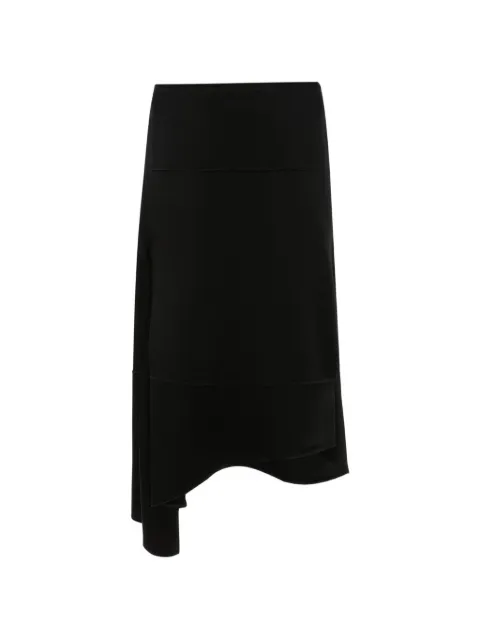 Victoria Beckham asymmetric midi skirt Black 1226WSK007245A