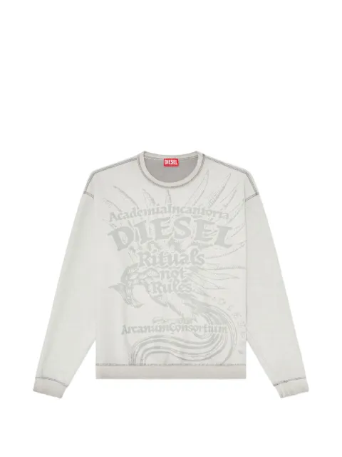 Diesel sweatshirt with dévoré print Grey A226550IKBV