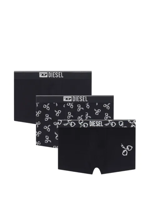 Diesel three-pack boxer briefs with handcuff motif Black A178050EGEJ