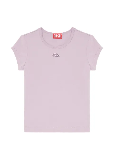 Diesel T-shirt with cut-out embroidered logo Purple A199120AFAA