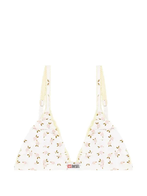 Diesel floral-print Jana-D-Core bra White A223100TJBP