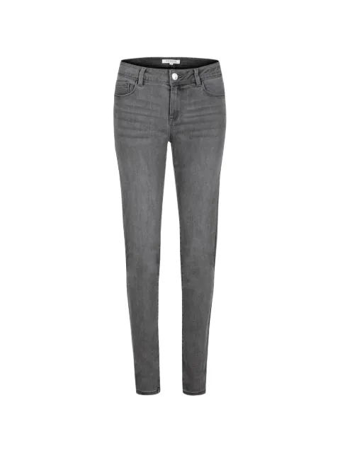 Morgan washed slim-cut shinny jeans Grey 201POMP