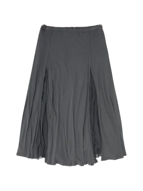 Diesel midi skirt in ribbed jersey and chiffon Grey A239520EGDS