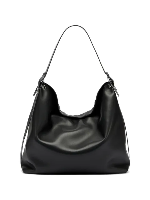 Diesel D-Line slouchy leather shoulder bag Black X10728P9074