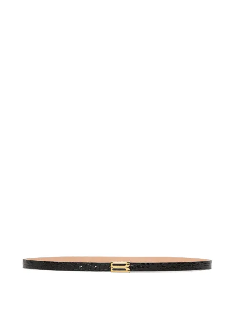 Victoria Beckham micro Dorian croc-effect leather belt Black B126AAC007439A