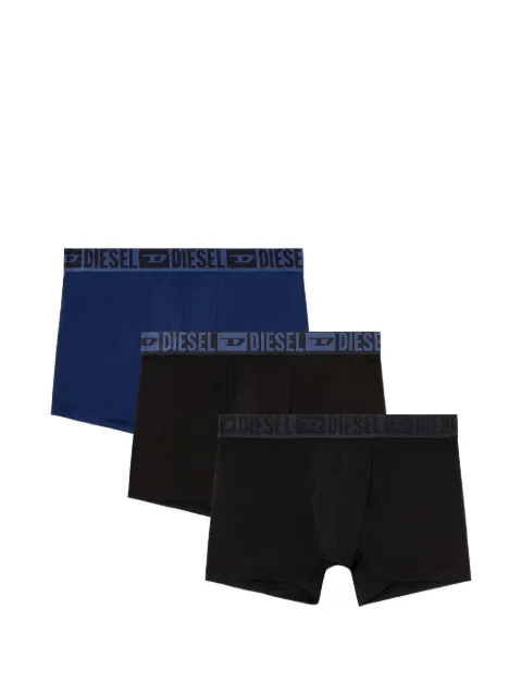 Diesel logo-waistband cotton boxers (set of three) Black A232170EGCI