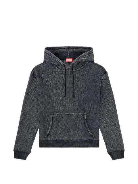 Diesel jacquard-mesh drawstring cotton hoodie Grey A222260PLDH