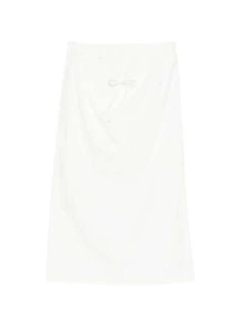 Juun.J drawstring-waist slit-detail skirt White JW6527W51