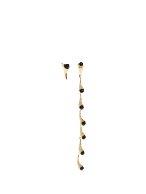 Rejina Pyo asymmetric drop earrings Gold RPE008GOLDEMERALD