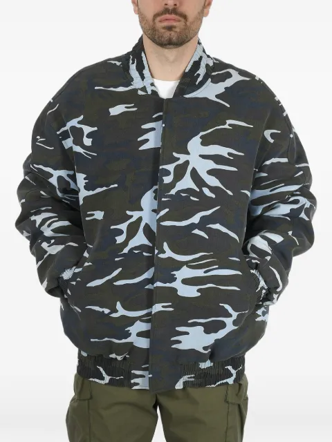 We11done camouflage-print oversized bomber jacket Green WDJK122091UKK