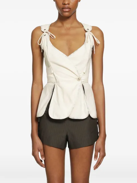 Vivienne Westwood Roxy wrap-design peplum top Neutrals 15050017W01EF