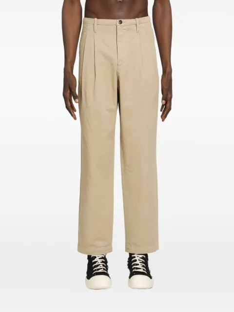 C.P. Company pleated cotton-gabardine loose trousers Neutrals 20CMPA136A110458G328