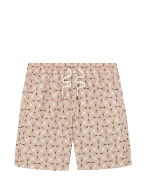 Frescobol Carioca geometric-print swim shorts Neutrals 280549