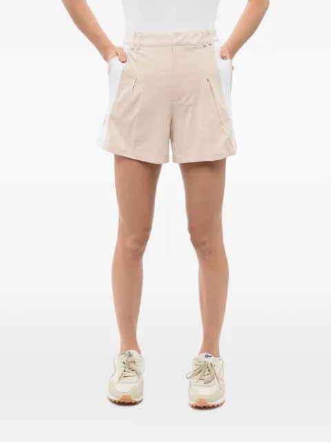 John Richmond side-stripe pleated shorts Neutrals UWP24008SH