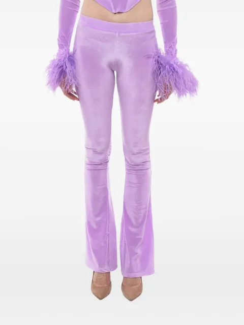 Adriana Hot Couture logo-embellished flared trousers Purple HOTJUICY20FLAREPANTS