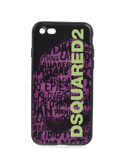 DSQUARED2 logo-print iPhone 7 case Black ITM004155000001