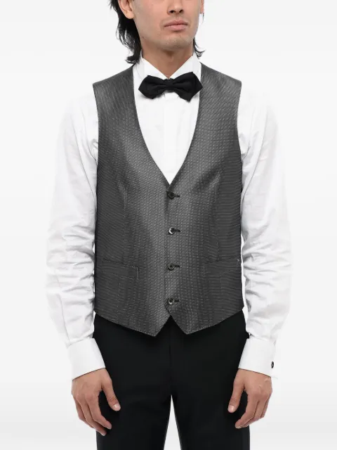 Corneliani embroidered silk waistcoat Grey 87C0821117185090