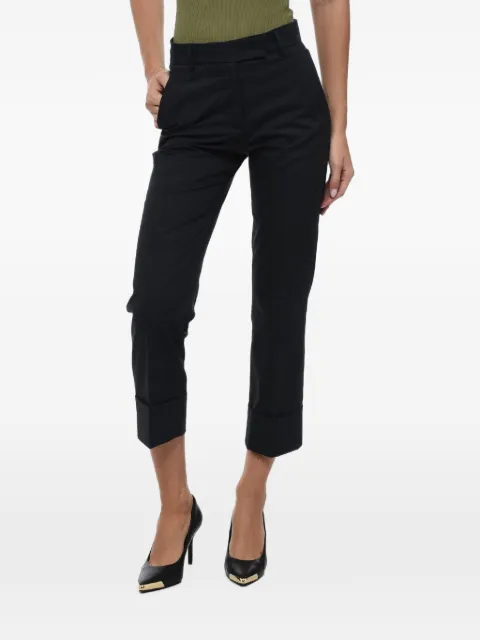 QL2 turn-up-cuff cropped trousers Blue MAURAZ5415