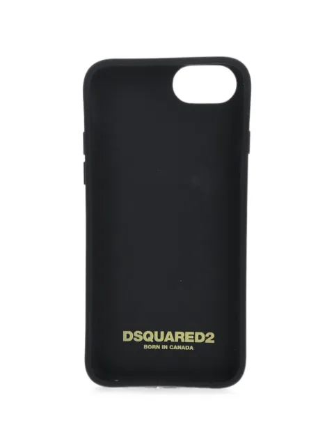 DSQUARED2 logo-print iPhone 8 Plus phone case Black ITM005555000001
