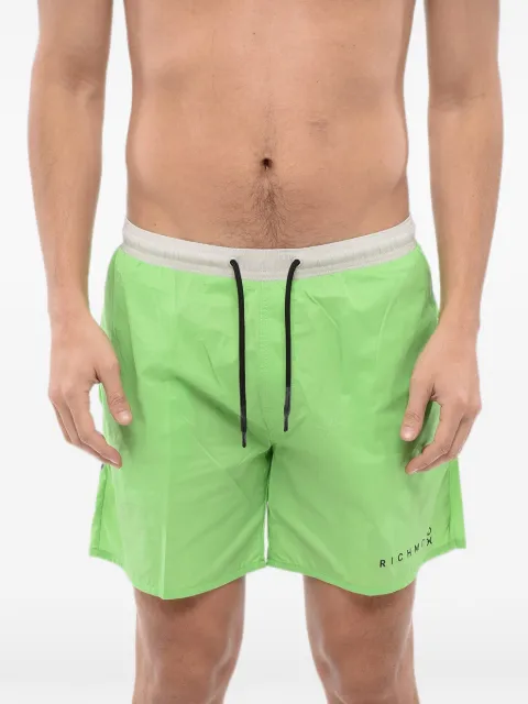 John Richmond logo-print elasticated swim shorts Green UMP24224COWASABI