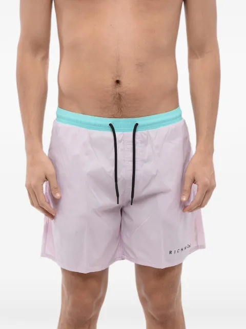John Richmond logo-print drawstring swim shorts Pink UMP24224COORCHIDBLOOM