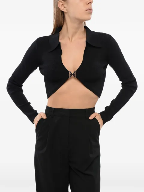 John Richmond cropped slim-fit cardigan Black UWP24097TO