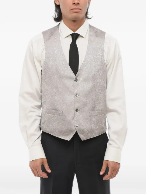 Corneliani leaf-pattern waistcoat Grey 83C0959117195079